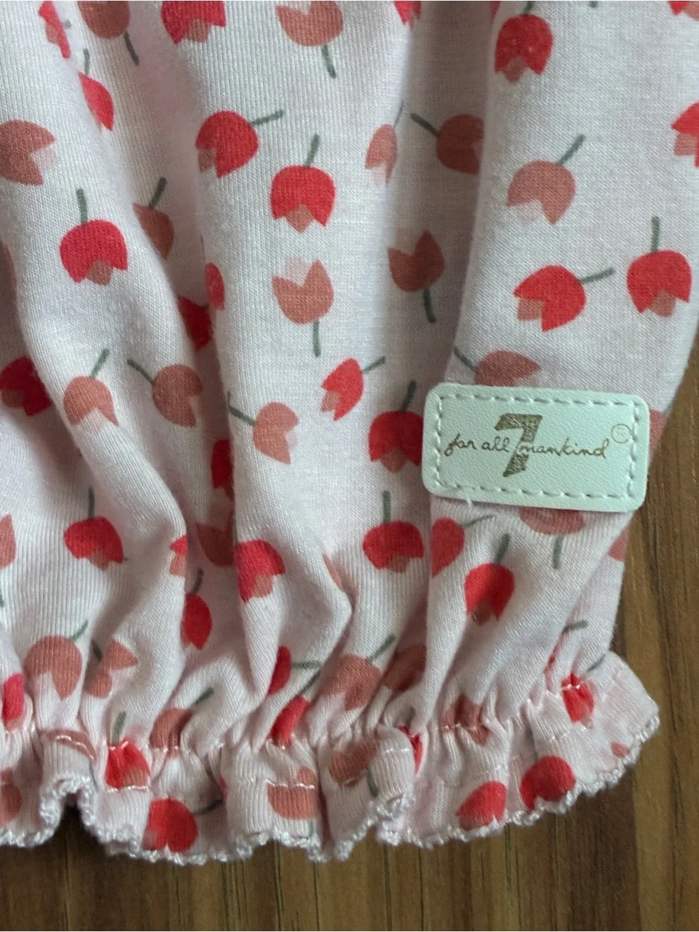 7 For All Mankind Baby Girl Smocked Bubble Romper Pink Floral Size 24M